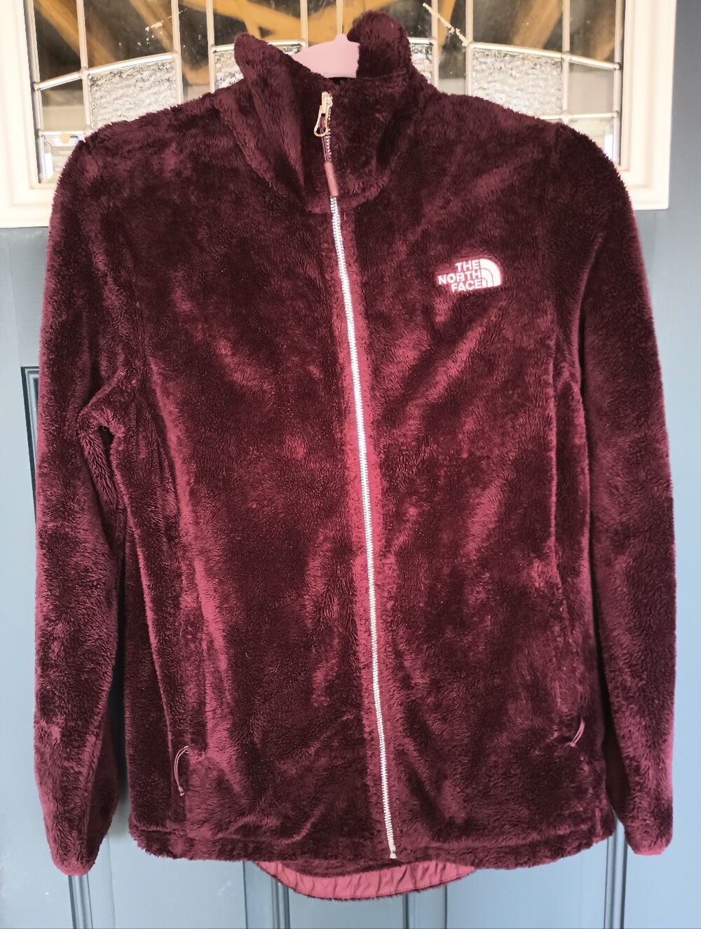 The North Face Osito Deep Fleece Full Zip Jacket Sz M Garnet/Burgundy Cabincore